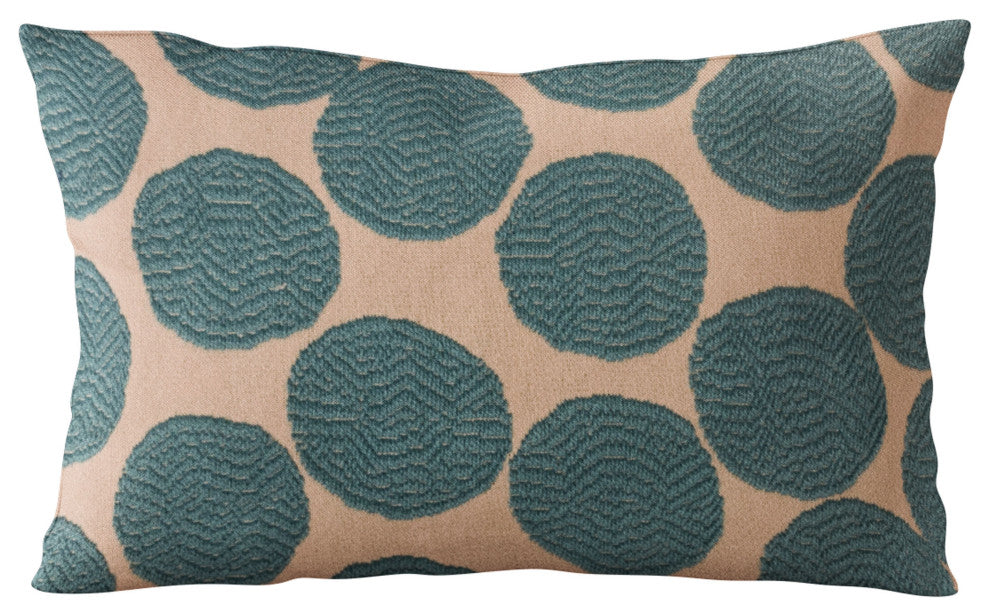 Plutus Blue Dots Luxury Throw Pillow, 26"x26"