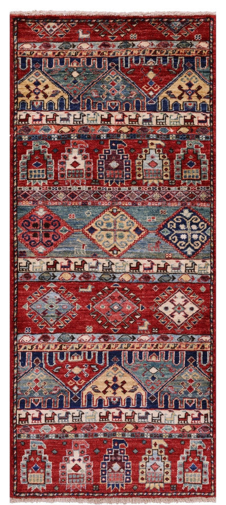 2' 0" X 4' 11" Runner Persian Fine Serapi Hand Knotted Wool Rug - Q12460