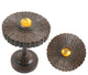 Urbanest Sunburst Medallion Drapery Holdback, Mahogany, Set of 2