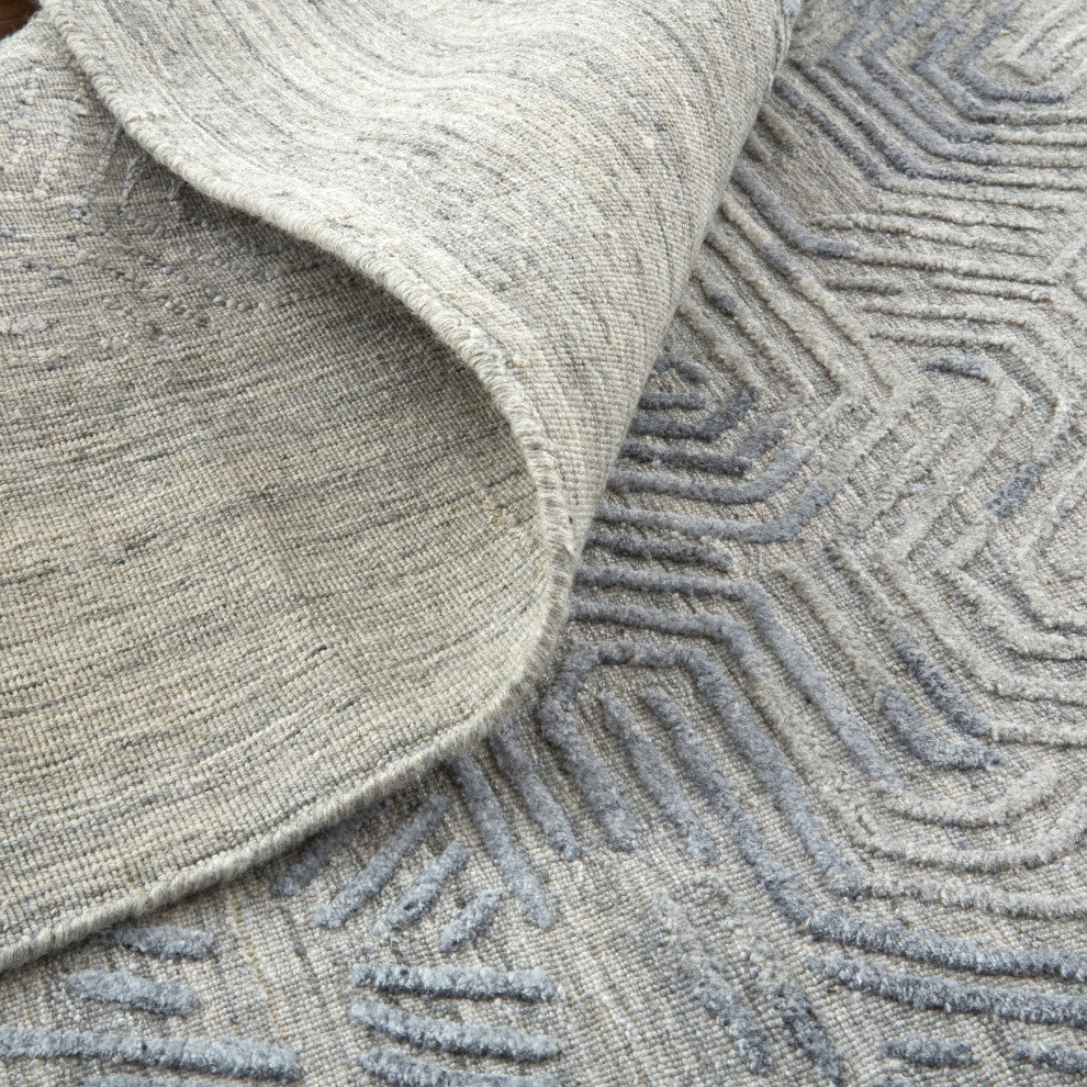 Weave & Wander Huntley Rug, Light Blue/Gray, Rug, 5' X 8'