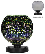 Luna 1-Light Table Lamp, Matte Black/Silver Fire