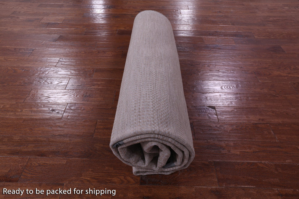 8' 1" X 10' 1" Handmade Savannah Grass Wool and Silk Rug Q11923