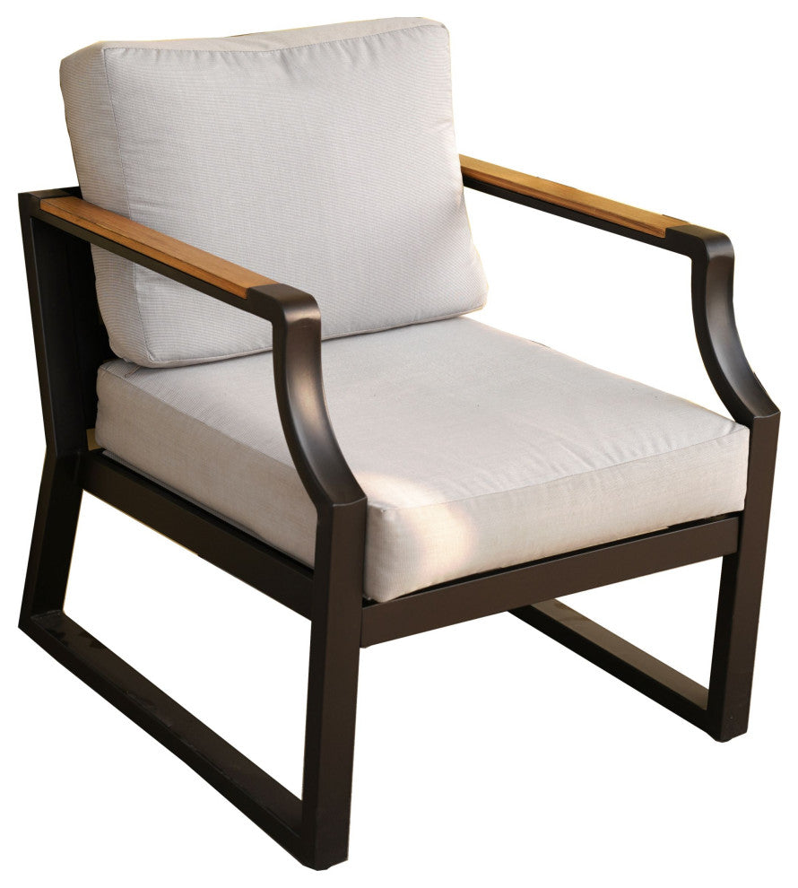 Trouvaille Outdoor Patio Conversation Single  Chair, Set of 2