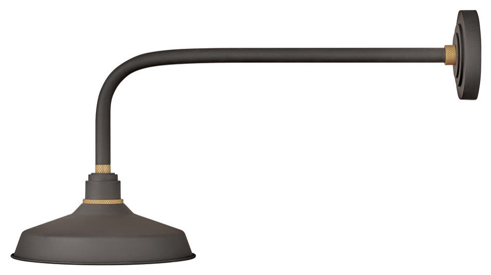 Hinkley Foundry 1-Light Outdoor Wall Mount Lantern, Museum Bronze