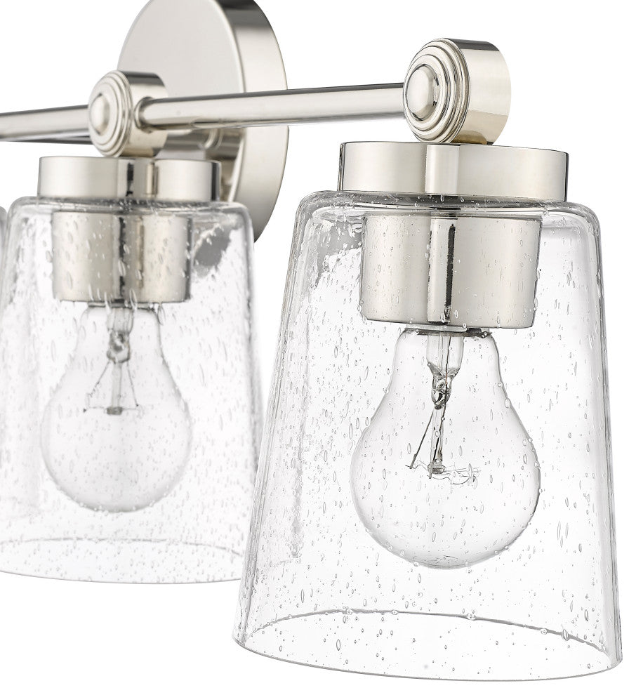 4 Light 30.5 in. Polished Nickel Vanity Light