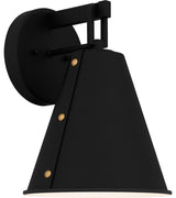 Hyde One Light Outdoor Wall Mount in Matte Black