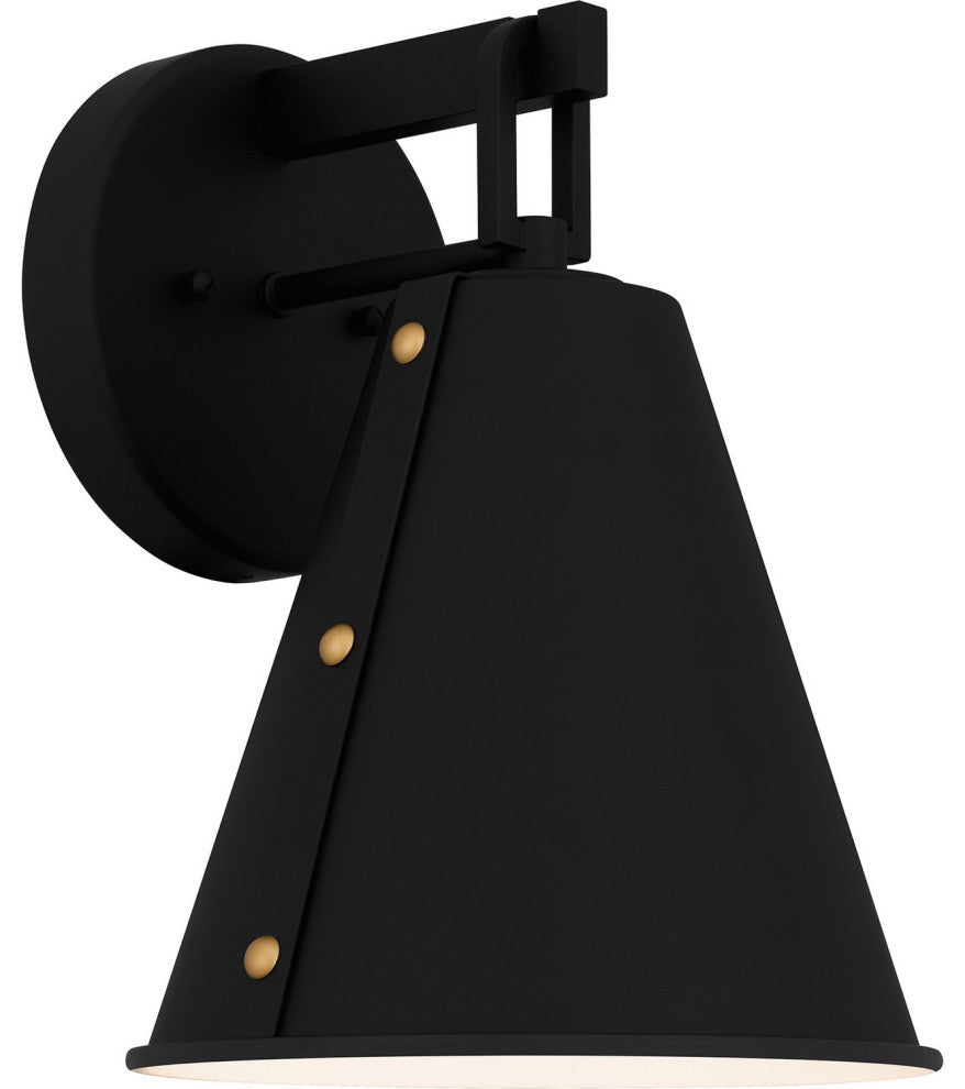 Hyde One Light Outdoor Wall Mount in Matte Black