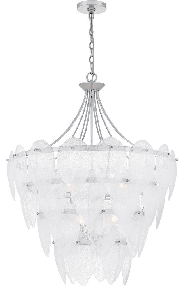 Quoizel QP6766 Lilestone 7 Light 28"W Waterfall Chandelier - Gold Leaf