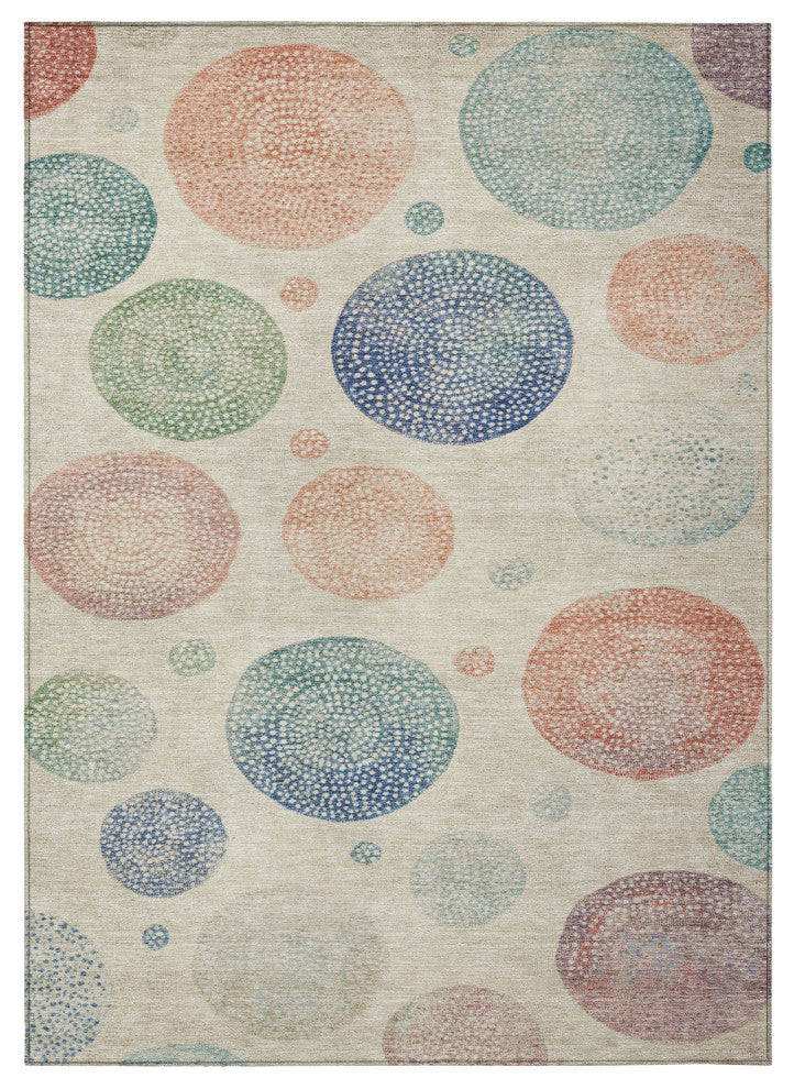 Machine Washable Indoor/Outdoor Chantille ACN1897 Ivory 3' x 5' Rug