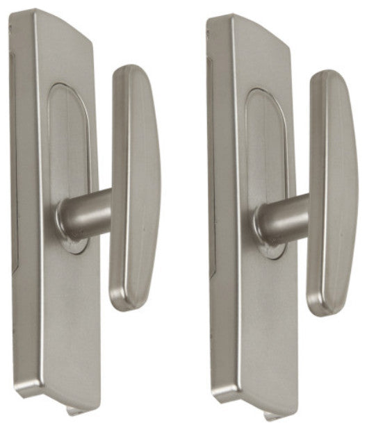 Wall Hooks with Screws, Set of 2, Satin Nickel