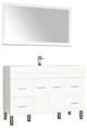 The Modern 47 Inch Single Modern Bathroom Vanity In White Without Mirror