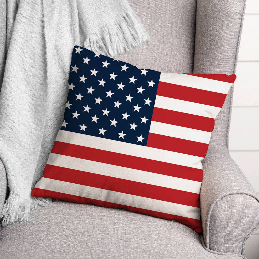 Simple Flag 18x18 Spun Poly Pillow