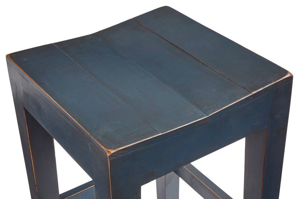 Progressive Furniture Farmhouse Counter Stools, Set of 2, Navy