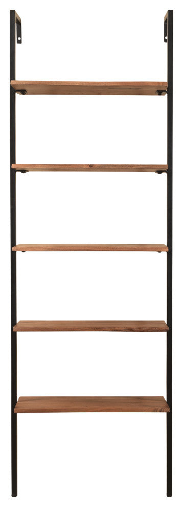 Stafford Live Edge Wall Mounted Bookcase, Light Walnut
