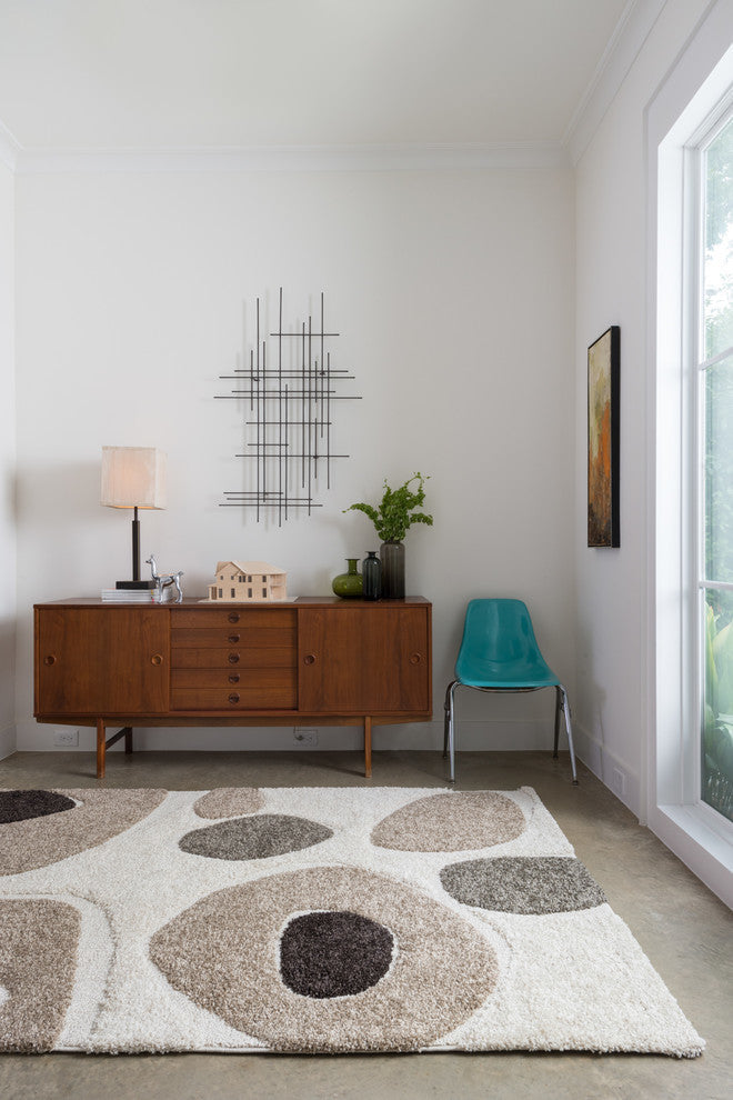 Loloi Enchant Collection, Ivory and Multi, 5'3"x7'7"