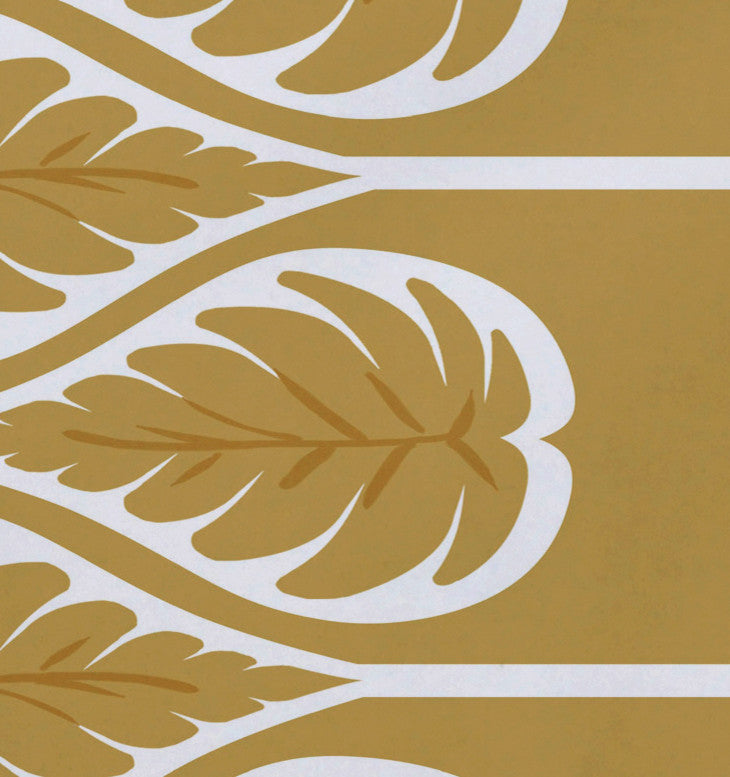 18"x14" Fern 1, Floral Print Placemat, Gold, Set of 4