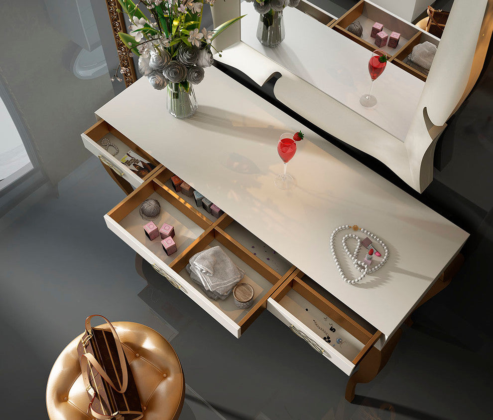 T15 Bedroom Make-up Vanity 55", Glossy Finish