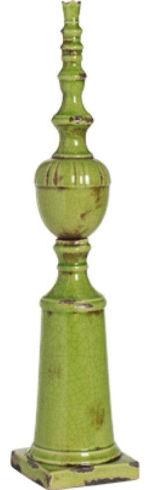 Ceramic Spire, Medium, Green