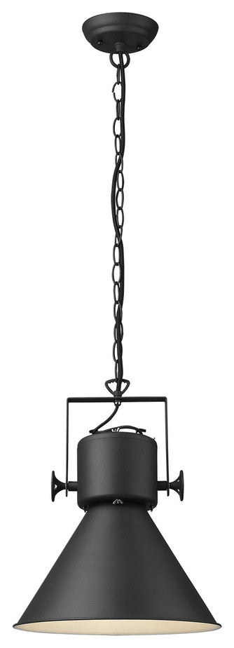 Crew 1-Light Matte Black Pendant