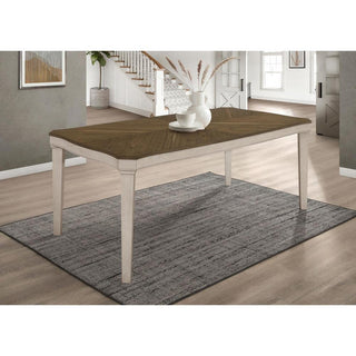 Ronnie Starburst Dining Table Nutmeg and Rustic Cream