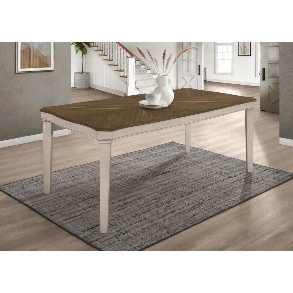 Ronnie Starburst Dining Table Nutmeg and Rustic Cream
