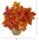 16" Autumn Maple Leaf Artificial Plant, Decorative Planter
