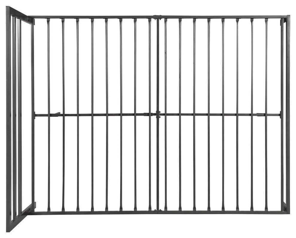 GDF Studio Jones Queen-Size Bed Frame, Charcoal Gray