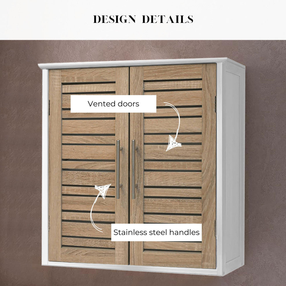 Wall-Mounted Bathroom Cabinet, Compact Storage Organizer for Toiletries, Stockholm