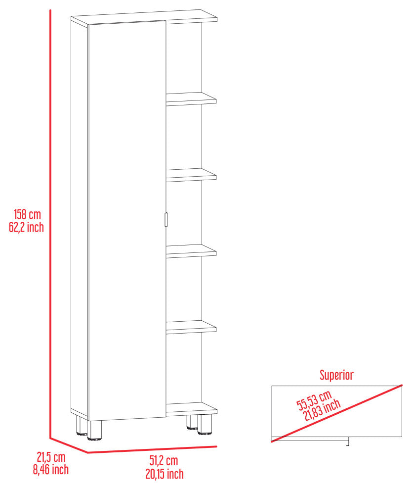 Venus Linen Cabinet, Light Oak