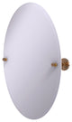 Frameless Oval Beveled Edge Tilt Mirror, Brushed Bronze