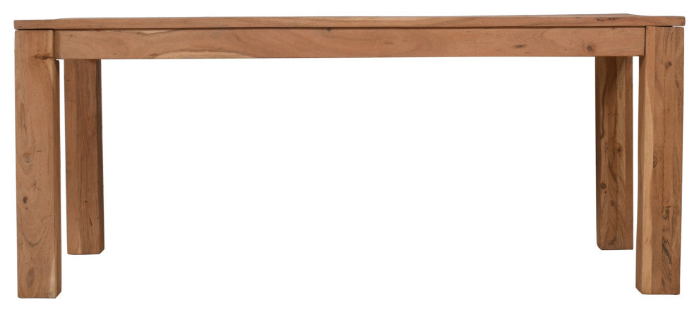 Fernious 72" Dining Table, Natural Finish on Mango Solid Wood