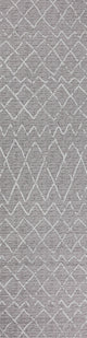 Madaba Moroccan Trellis Indoor/Outdoor Gray/Cream 2 ft. x 10 ft. Runner Rug