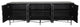 Samara 6-Door Recycled Pine Wood Sideboard, Dark Grey
