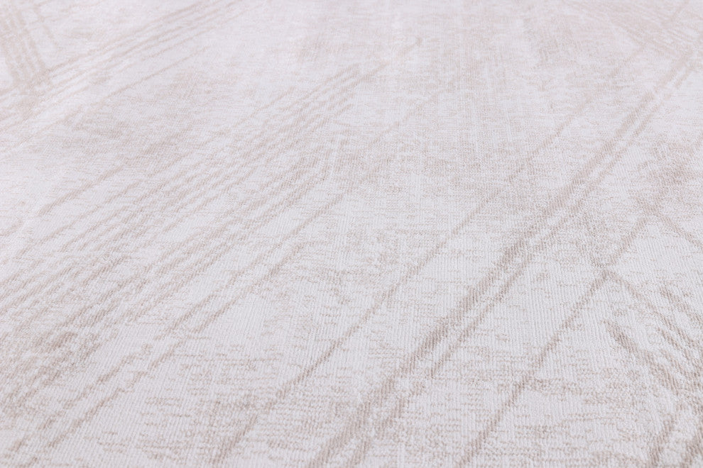 Low-Pile Sidney Beige/Ivory Rug, Beige, 10'x14'