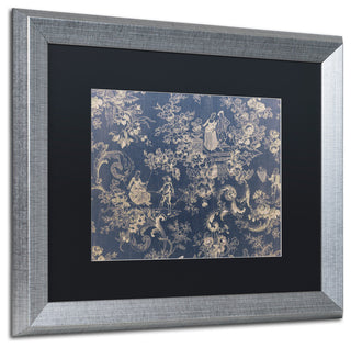 Color Bakery 'Toile Fabrics II' Art, Silver Frame, Black Matte, 20"x16"