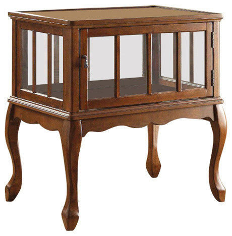 Console Table and Tray, Walnut Brown