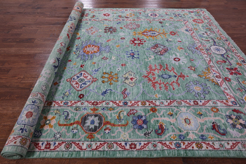 9' 0" X 12' 0" Turkish Oushak Hand Knotted Wool Rug - Q13281
