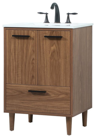 Bailey 19" Modern Walnut Brown-Light Bathroom Vanity