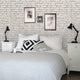 Brick Peel and Stick Vinyl Wallpaper, White, 24"w X 60"h