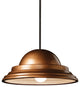 Radiance Dome 1-Lt Pendant, Antique Copper, Matte Black Metal, LED, Stem