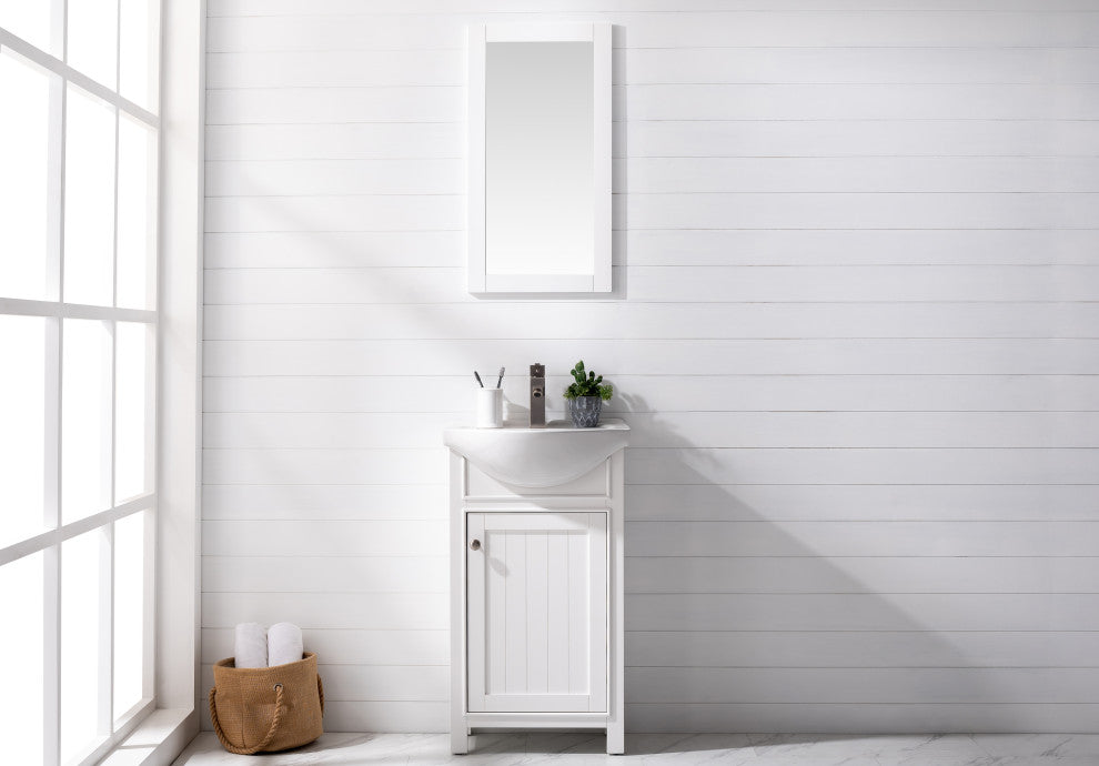 Marian Transitional White 20" Single Sink Vanity