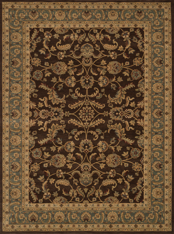 Durable Stanley Area Rug, Brown and Blue, 12'x15'