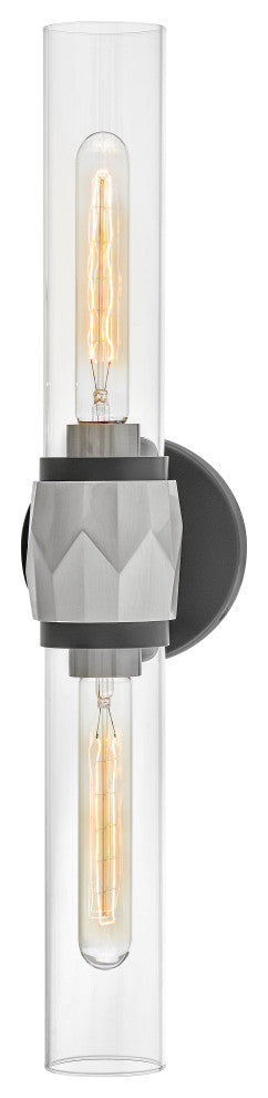 Hinkley Ellison Large Two Light Vanity, Black