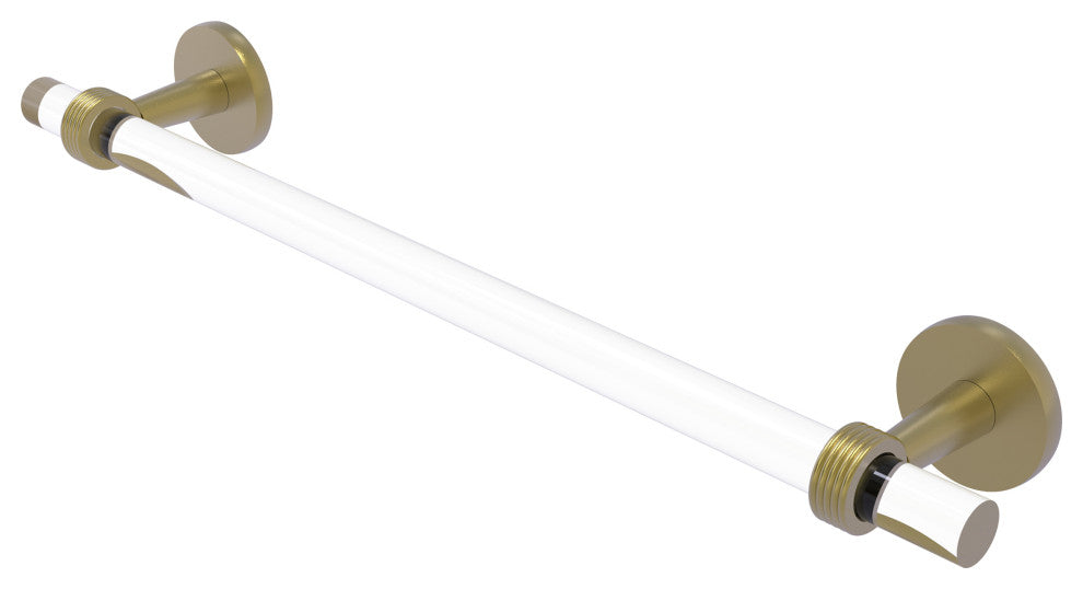 Clearview 30" Towel Bar with Groovy Accents, Satin Brass