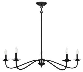 5-Light Chandelier, Matte Black