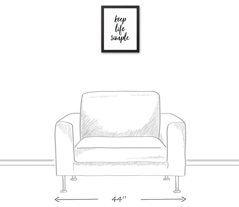 Keep Life Simple 11x14 Black Framed Canvas