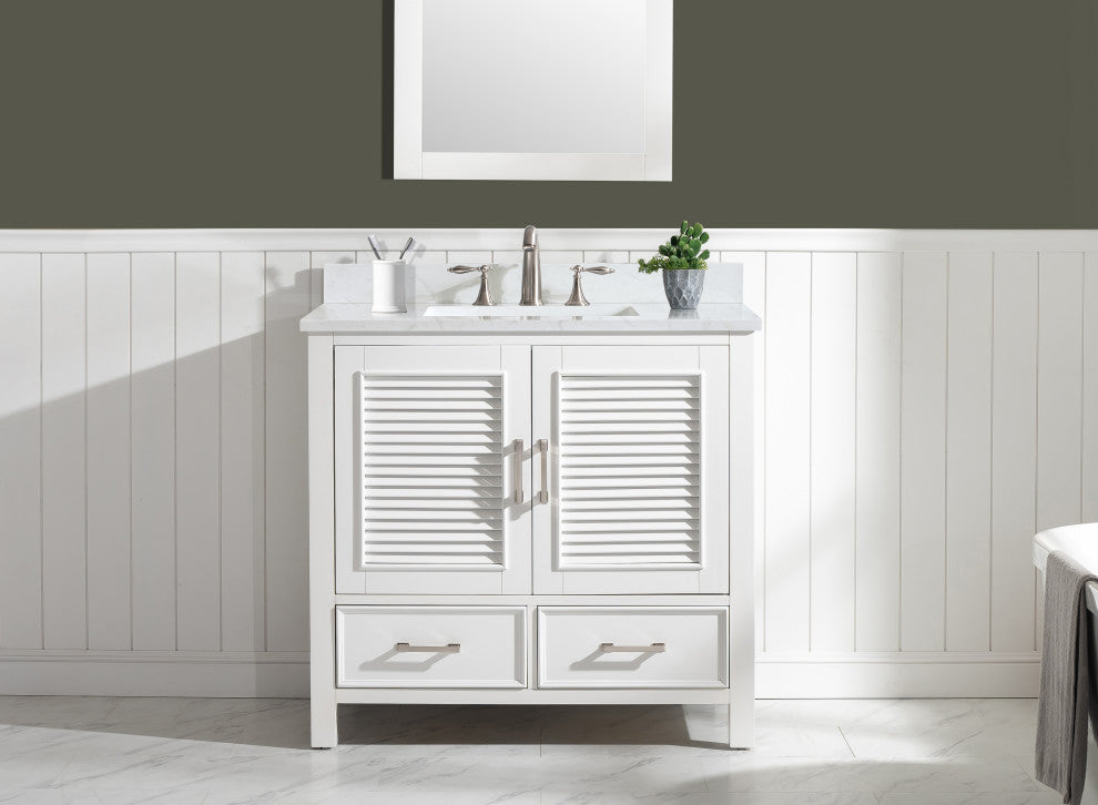Estate 36" Single Vanity, White