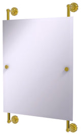 Dottingham Frameless Rail Mounted Mirror, Polished Brass