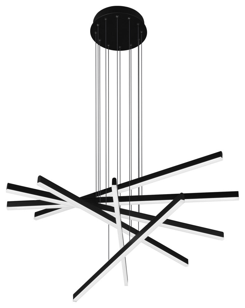 32" ETL Certified Integrated LED Pendant Lighting Fixture, Black VMP25060BL