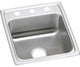 Elkay LRAD172065 Lustertone 17" Drop In Single Basin Stainless - 3 Faucet Holes